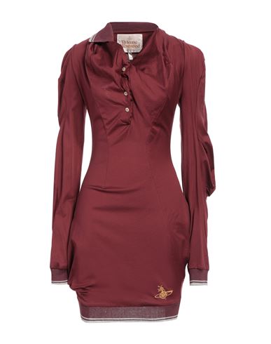 Vivienne Westwood Woman Mini Dress Burgundy Size M Cotton In Brown