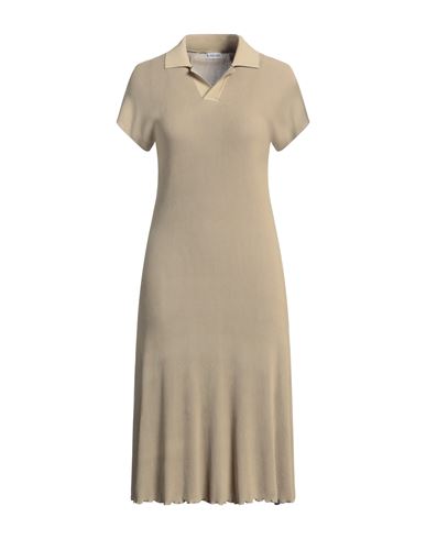 Burberry Woman Midi Dress Sage Green Size L Viscose, Polyamide, Elastane In Sage Green