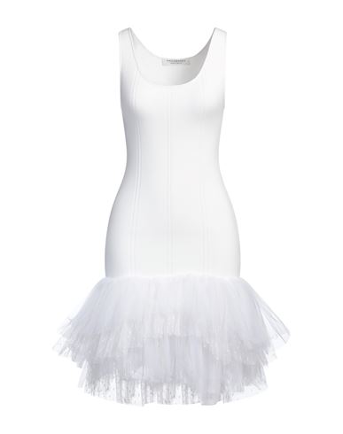 PHILOSOPHY DI LORENZO SERAFINI PHILOSOPHY DI LORENZO SERAFINI WOMAN MIDI DRESS WHITE SIZE 6 VISCOSE, POLYESTER 