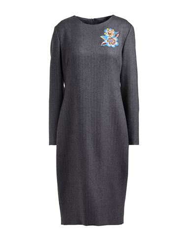Shop Boutique Moschino Woman Midi Dress Grey Size 10 Virgin Wool