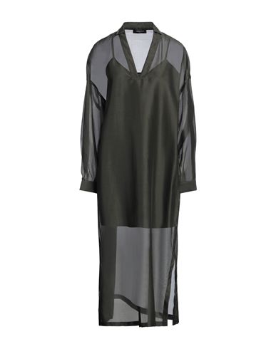 FABIANA FILIPPI FABIANA FILIPPI WOMAN MIDI DRESS DARK GREEN SIZE 10 POLYESTER, ELASTANE 