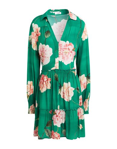 Replay Woman Mini Dress Green Size S Viscose In Green