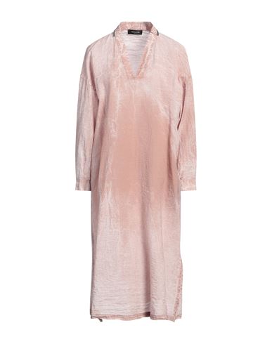 FABIANA FILIPPI FABIANA FILIPPI WOMAN MIDI DRESS BLUSH SIZE 6 COTTON, POLYAMIDE, ECOBRASS 