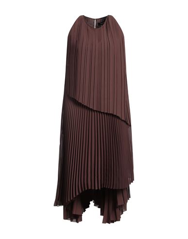 FABIANA FILIPPI FABIANA FILIPPI WOMAN MIDI DRESS CHOCOLATE BROWN SIZE 8 POLYESTER 