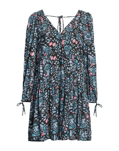 Replay Woman Mini Dress Black Size S Polyester, Elastane In Black