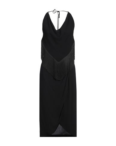 SIMONA CORSELLINI SIMONA CORSELLINI WOMAN MIDI DRESS BLACK SIZE 10 VISCOSE