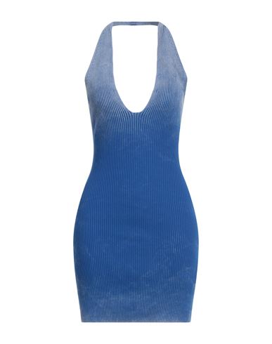 Diesel Woman Mini Dress Blue Size S Cotton