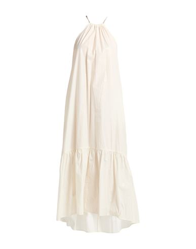 Peserico Woman Maxi Dress Cream Size 6 Cotton, Polyester In White