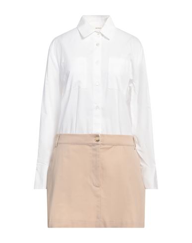 Shop Vicolo Woman Mini Dress Beige Size M Cotton, Elastane