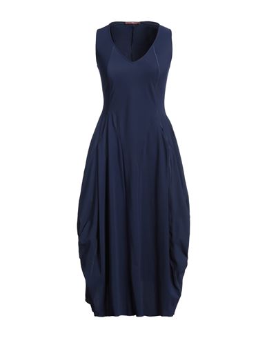 High Woman Midi Dress Navy Size 12 Nylon, Elastane