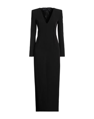 PATRIZIA PEPE PATRIZIA PEPE WOMAN MAXI DRESS BLACK SIZE 10 POLYESTER, ELASTANE 