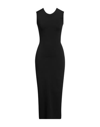 FABIANA FILIPPI FABIANA FILIPPI WOMAN MIDI DRESS BLACK SIZE 6 VISCOSE, POLYESTER 