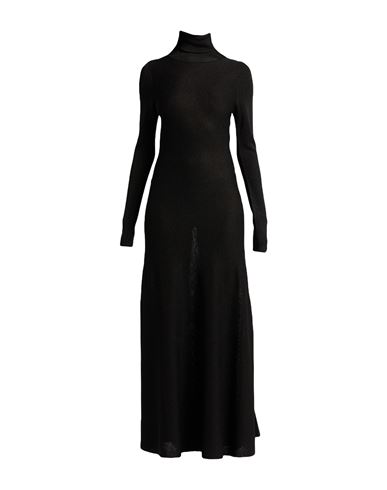FABIANA FILIPPI FABIANA FILIPPI WOMAN MAXI DRESS BLACK SIZE 12 VISCOSE, METALLIC FIBER 