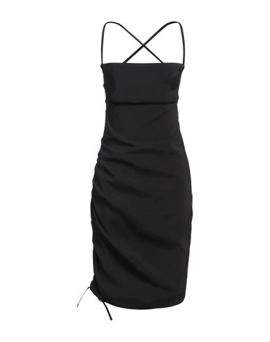 JIJIL JIJIL WOMAN MIDI DRESS BLACK SIZE 4 VISCOSE, POLYESTER 
