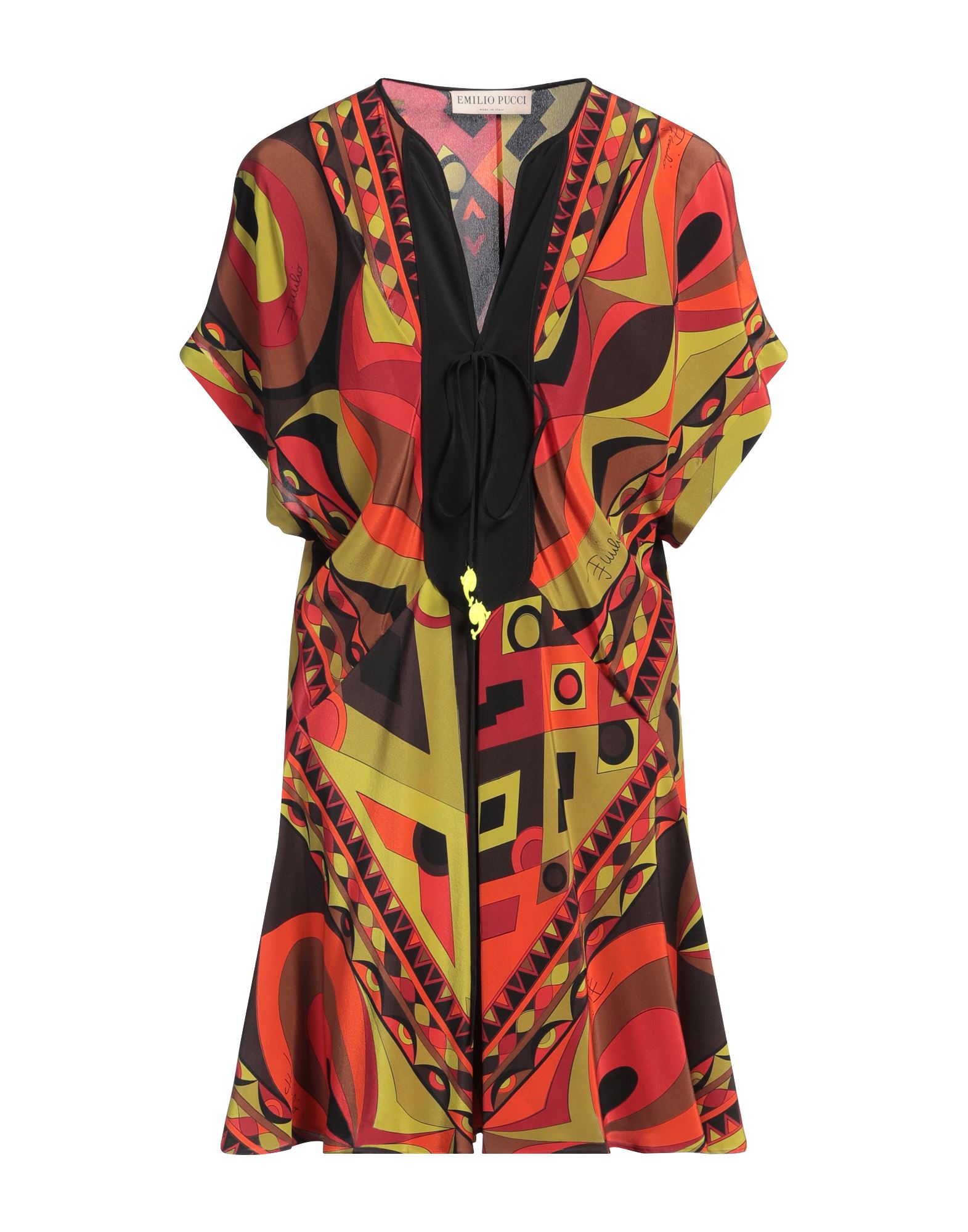 《セール開催中》PUCCI レディース ミニ丈ドレス オレンジ 40 シルク 100%