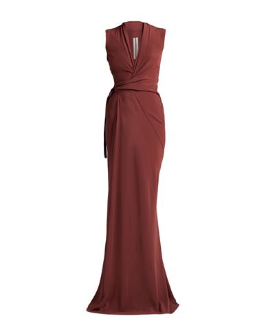 Rick Owens Woman Maxi Dress Rust Size 4 Acetate, Silk