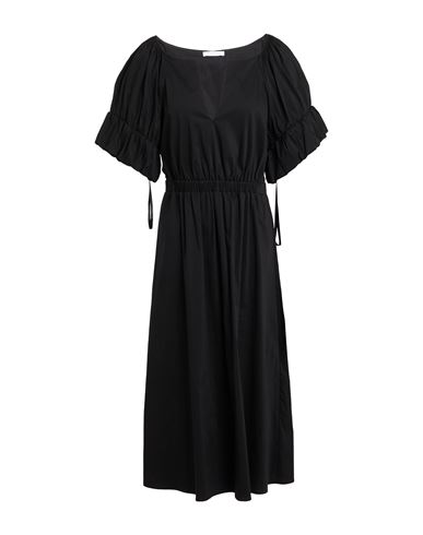 Patrizia Pepe Woman Midi Dress Black Size 6 Cotton, Polyamide, Elastane