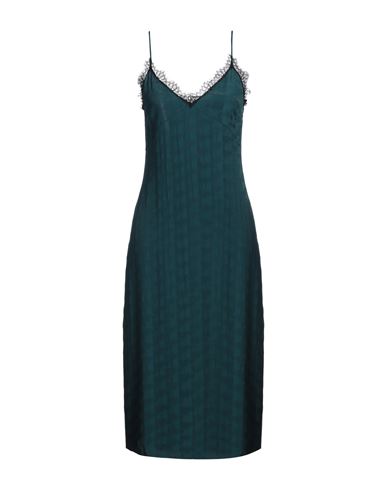 Shop Patrizia Pepe Woman Midi Dress Deep Teal Size 8 Viscose, Polyamide In Green