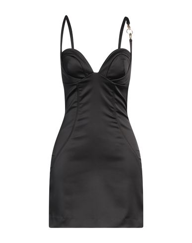 Shop Just Cavalli Woman Mini Dress Black Size 8 Polyester, Elastane