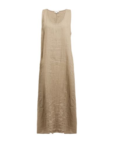 Crossley Woman Midi Dress Khaki Size S Linen