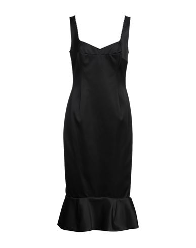 Marni Tailored Sheath Dress With Flounce Hem In Black