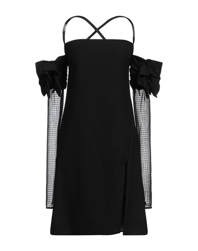 Versace Jeans Couture Woman Mini Dress Black Size 8 Polyester, Elastane, Polyamide In Black