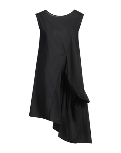 Y's Draped Asymmetric Minidress In Black
