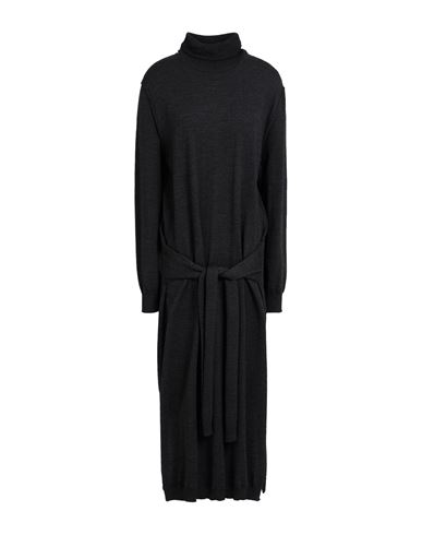 Lemaire Woman Midi Dress Charcoal Size S Acrylic, Wool