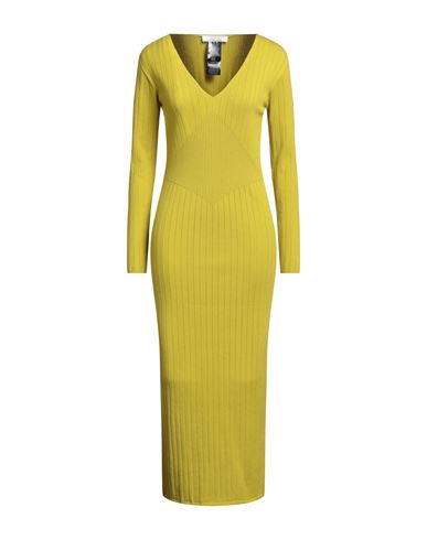 Liviana Conti Woman Midi Dress Lime Green Size 8 Viscose, Polyester