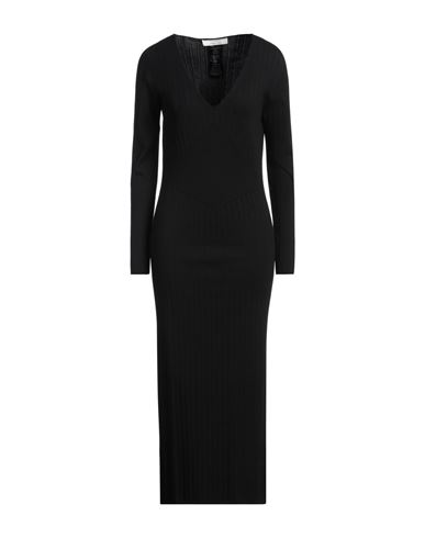 Shop Liviana Conti Woman Midi Dress Black Size 8 Viscose, Polyester