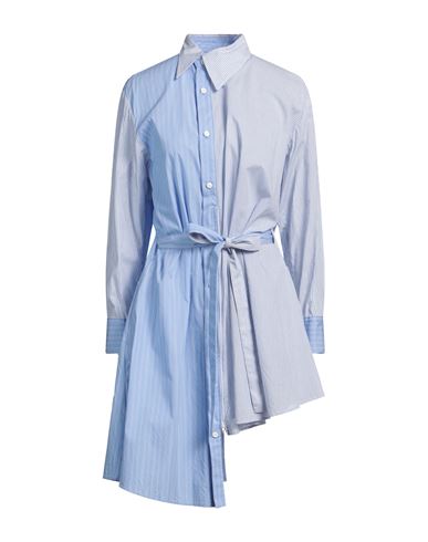 Yohji Yamamoto Woman Midi Dress Light Blue Size 3 Cotton