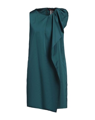Max Mara Studio Woman Mini Dress Deep Teal Size 12 Polyester, Cotton In Green