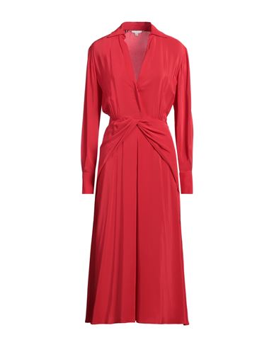 Tommy Hilfiger Woman Midi Dress Red Size 8 Viscose In Red
