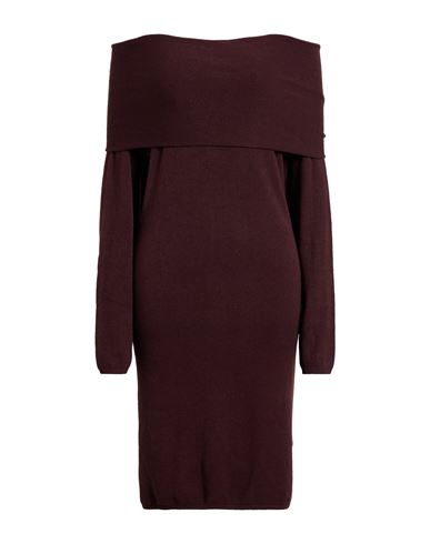 Seventy Venezia Woman Midi Dress Burgundy Size M Viscose, Polyester, Polyamide In Purple