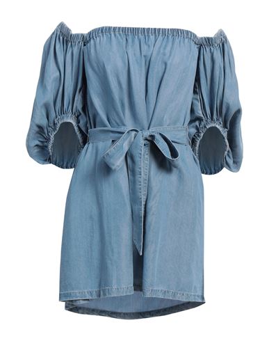 Pinko Denim Woman Mini Dress Blue Size S Lyocell In Blue