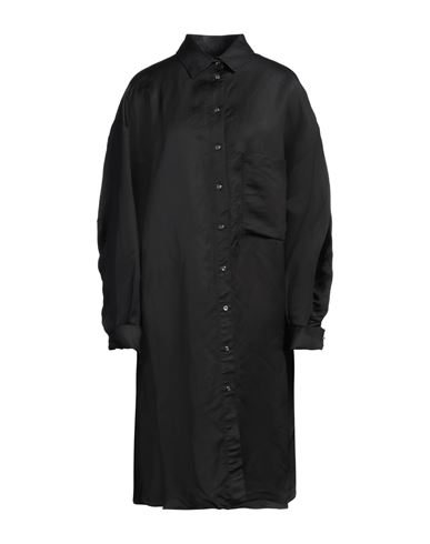 Marques' Almeida Woman Midi Dress Black Size 6 Linen, Viscose In Black