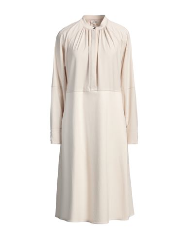 Meimeij Woman Midi Dress Ivory Size 4 Viscose, Polyamide, Elastane, Polyester In White