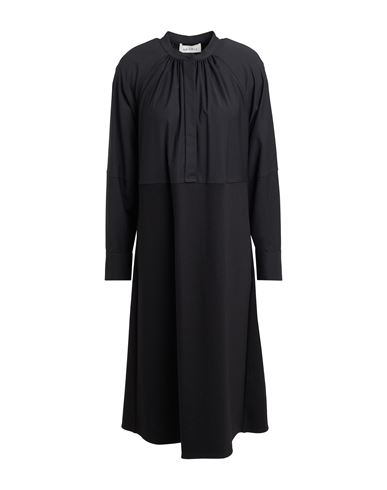Meimeij Woman Midi Dress Black Size 0 Viscose, Polyamide, Elastane, Polyester In Black