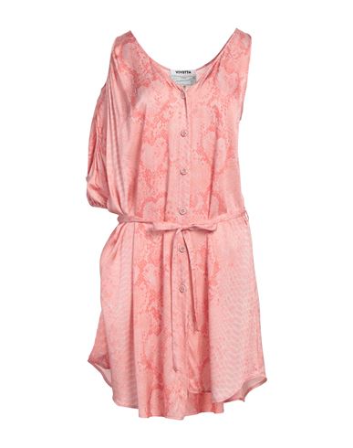Vivetta Woman Mini Dress Coral Size 4 Viscose In Red