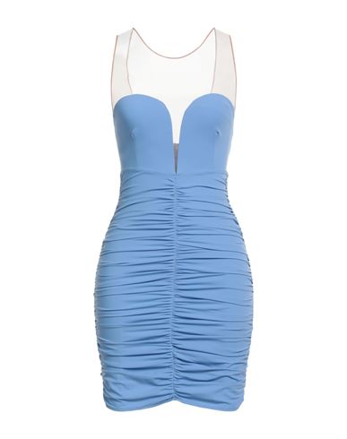 Elisabetta Franchi Woman Mini Dress Light Blue Size 4 Polyamide, Elastane