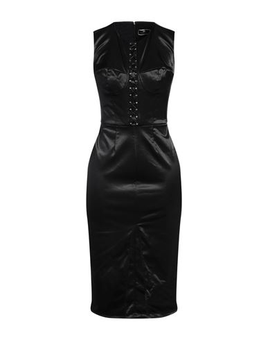 Shop Elisabetta Franchi Woman Midi Dress Black Size 10 Polyamide, Elastane