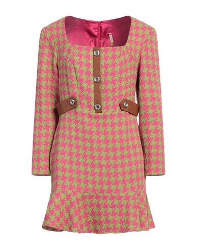 Sahoco Woman Mini Dress Magenta Size M Cotton, Polyester, Elastane In Purple