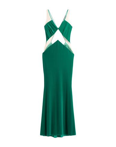 Elisabetta Franchi Red Carpet Woman Maxi Dress Emerald Green Size 8 Polyester, Elastane, Polyamide In Green