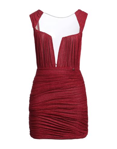 Shop Elisabetta Franchi Woman Mini Dress Red Size 6 Viscose, Polyester, Polyamide, Elastane