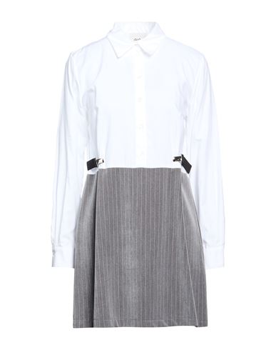 Dixie Woman Mini Dress Grey Size S Polyester, Viscose, Elastane, Cotton In Gray