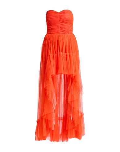 Elisabetta Franchi Woman Maxi Dress Orange Size 6 Polyamide