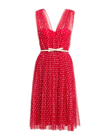 Elisabetta Franchi Woman Midi Dress Red Size 6 Polyester, Polyamide, Elastane In Red