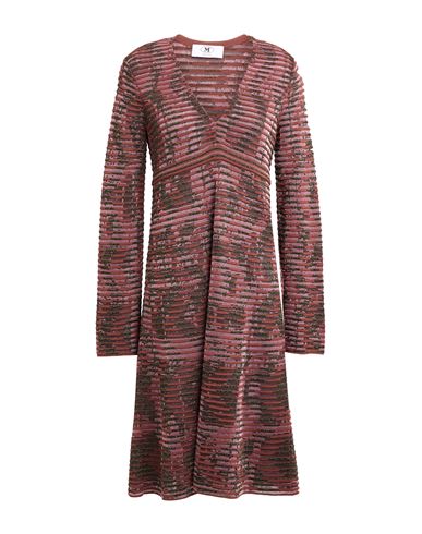 M Missoni Woman Mini Dress Brown Size L Viscose, Polyester, Cupro, Metallic Fiber