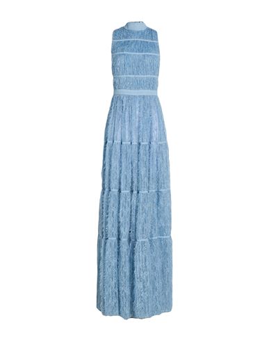 Elisabetta Franchi Red Carpet Woman Maxi Dress Light Blue Size 4 Polyester