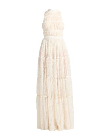 Elisabetta Franchi Red Carpet Woman Maxi Dress Ivory Size 6 Polyester In White